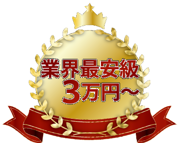 業界最安級 3万円〜